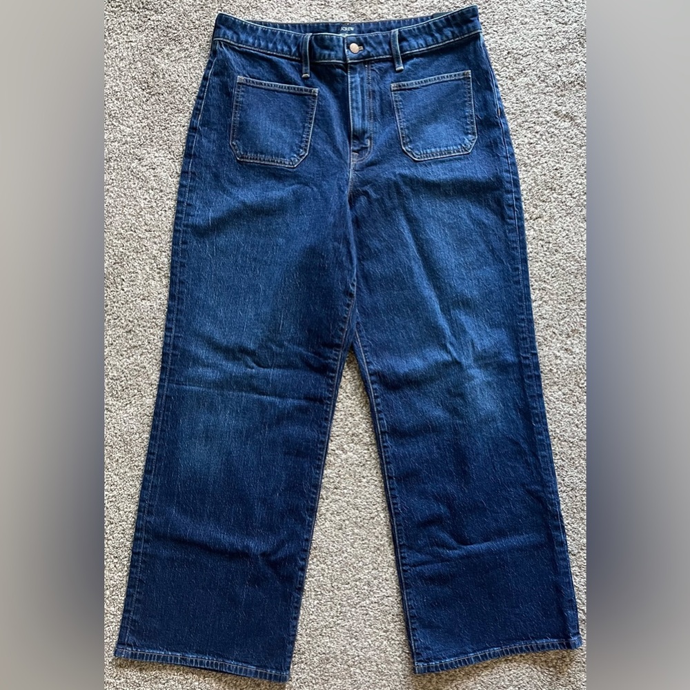 J. Crew Curvy Full-Length Slim Wide-Leg Jeans